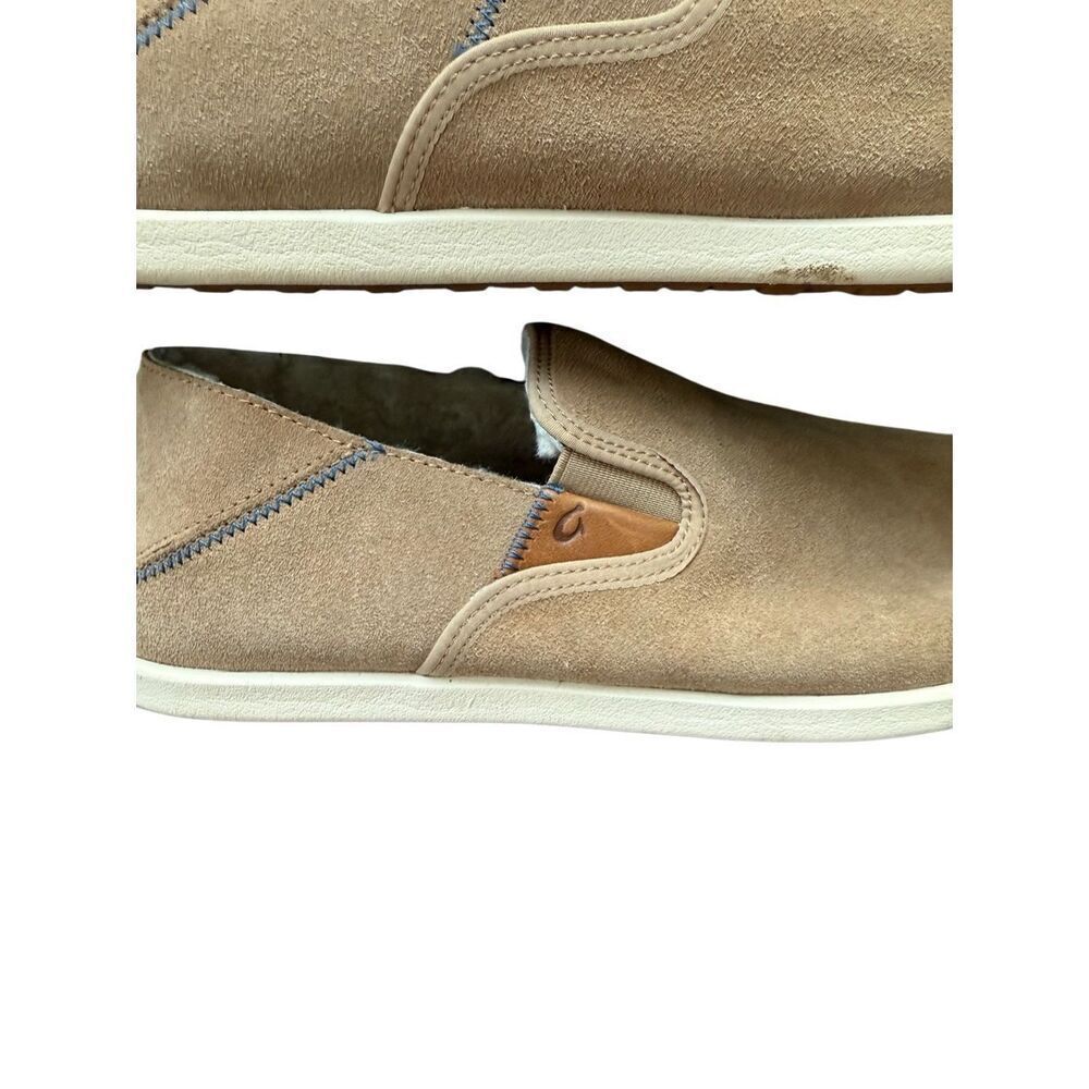OluKai Mens Tan Suede Hele Malie Slip-On Loafer Shoes Size 10M - Picture 12 of 15